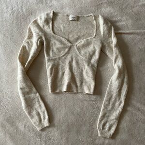 Wilfred Aritzia | Cream Greer Wool Bustier Top